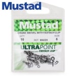 Mustad Crane Swivel W/Fastach Clip MA020-BN Вирбел с карабинка
